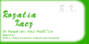 rozalia kacz business card